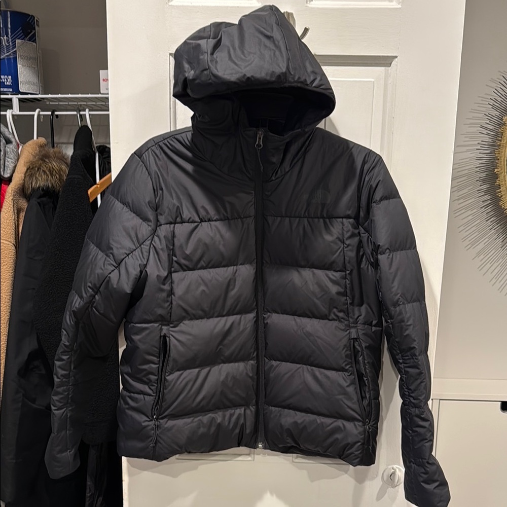 North Face Black Puffer Jacket with Hood